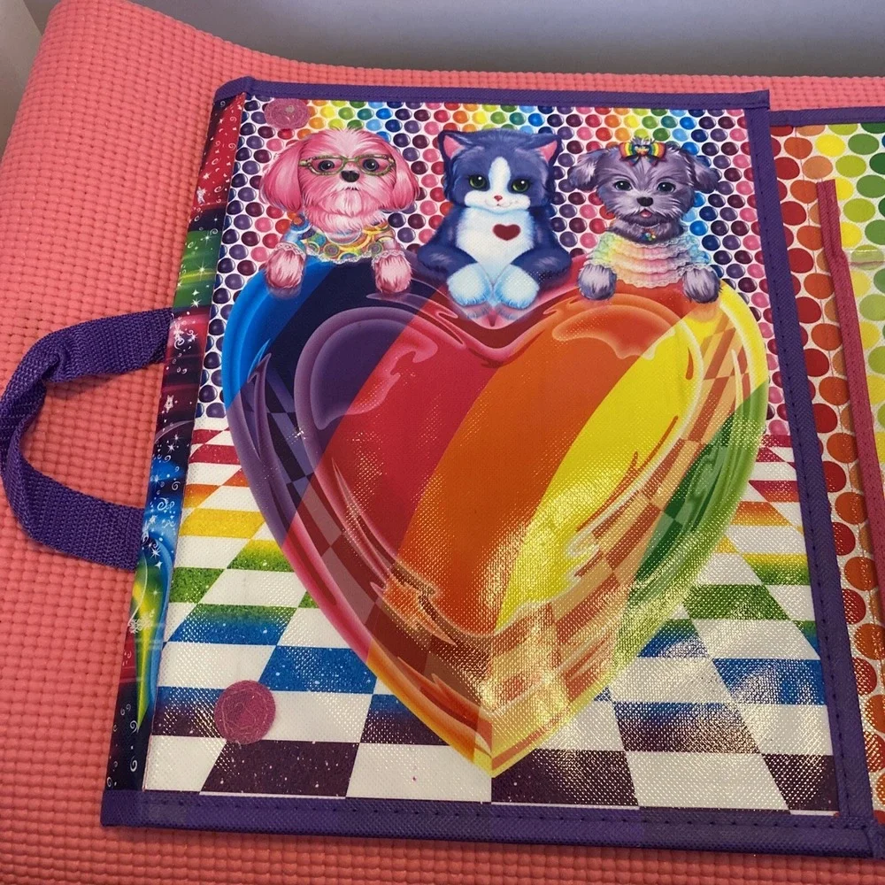 LISA FRANK TIKANNI Trifold Portfolio Binder Carrying Case‎ Color Activity 2020